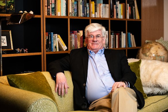 Independent economist Saul Eslake at home in Acton, Tasmania.