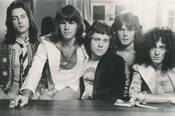 Sherbet in 1975: Clive Shakespeare, Daryl Braithwaite, Alan Sandow, Garth Porter and Tony Mitchell (left to right).  Work on a documentary on the band has begun.