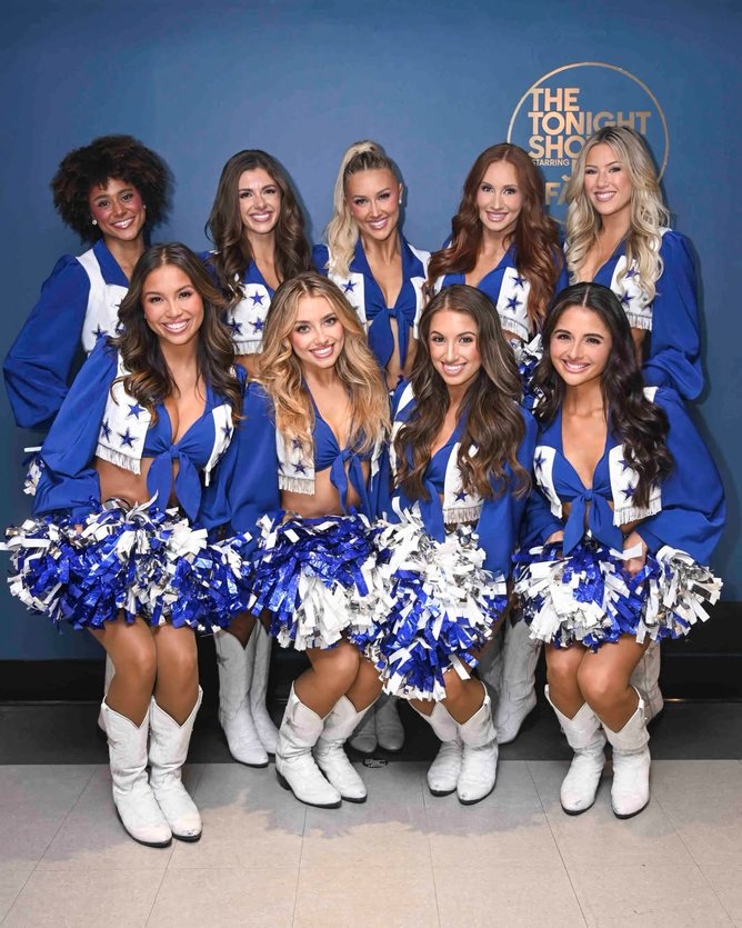 The Dallas Cowboys Cheerleaders on The Tonight Show with Jimmy Fallon.