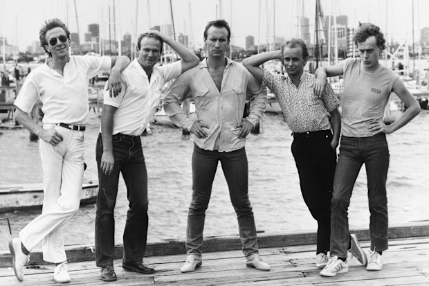 Men at Work, from left, John Rees, Jerry Speiser, Colin Hay, Greg Ham and Ron Strykert, are getting back together.