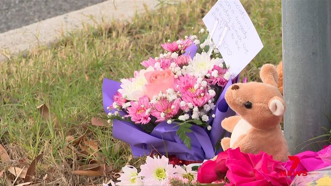 Four-year-old Layna Leavy died in a horror smash at the Garden Street and Boardman Road intersection in Canning Vale on Wednesday night, which also injured her brother and mum. Picture: 7NEWS