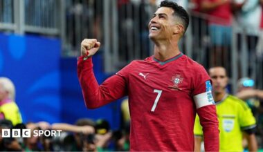 Cristiano Ronaldo celebrates