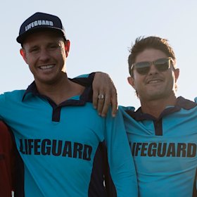 Ryan Clark (left) worked as a lifeguard and appeared on Bondi Rescue.