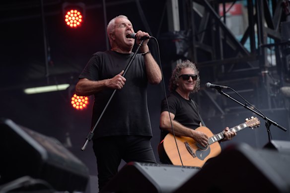 Australian music legend Daryl Braithwaite in action in 2020.