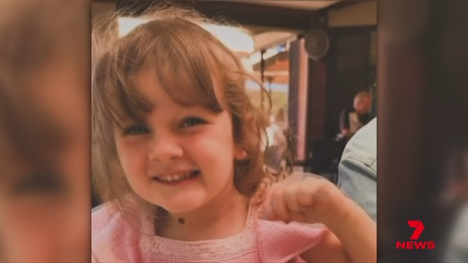 Four-year-old Layna Leavy died in a horror smash at the Garden Street and Boardman Road intersection in Canning Vale on Wednesday night, which also injured her brother and mum. Picture: 7NEWS