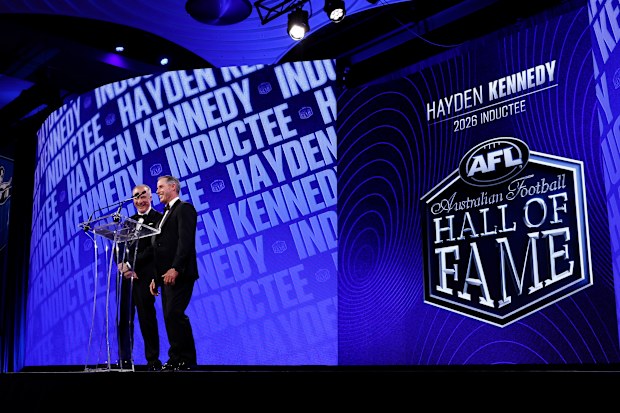 Umpire Hayden Kennedy is inducted into the Hall of Fame in 2026.