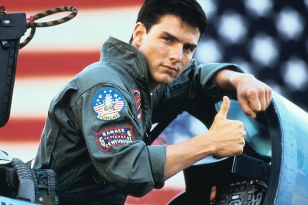 Tom Cruise plays Lieutenant Pete 'Maverick' Mitchell in Top Gun.