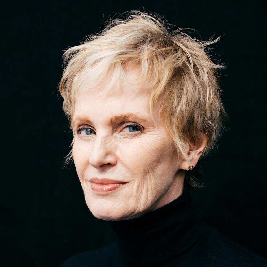 author headshot, colour, black background