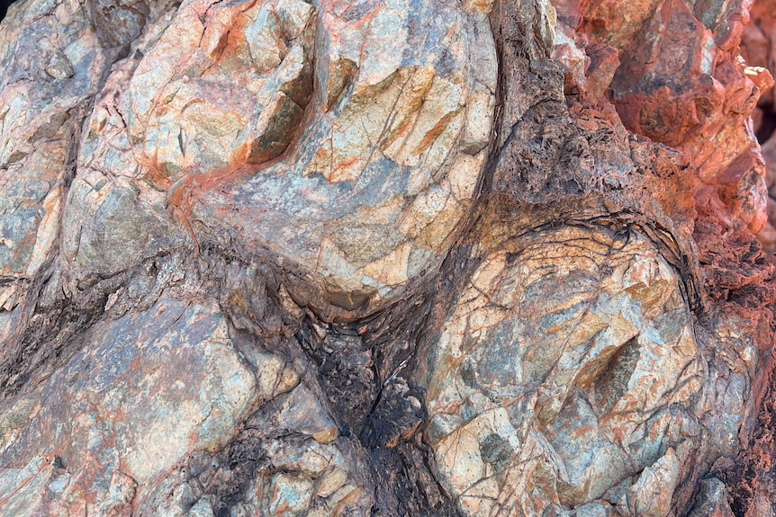 Rock formations on the asteroid impact