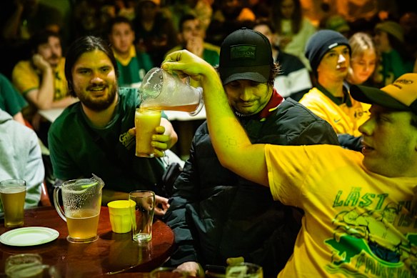 Beers at 5am at the Golden Barley.