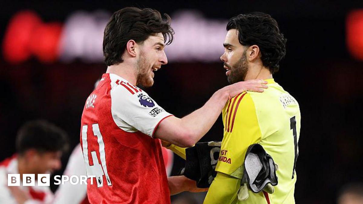 Declan Rice and David Raya
