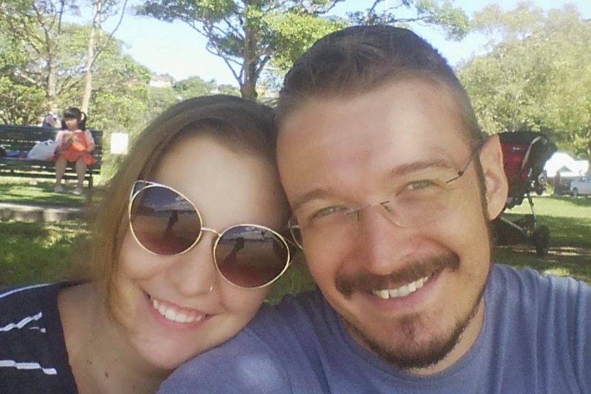 A selfie image of a man and a woman.
