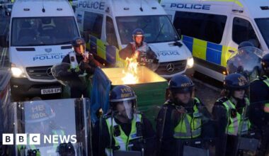 Two charged after clashes at Henry Nowak protests - BBC