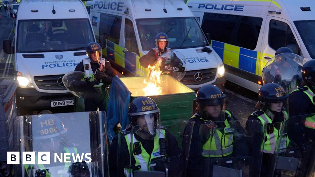 Two charged after clashes at Henry Nowak protests - BBC