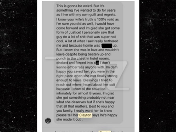 clayton howard text tmz wm 2