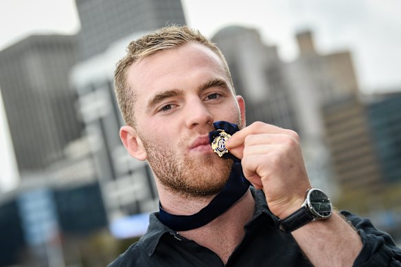 Clearance specialist Tom Mitchell won the 2018 Brownlow Medal.