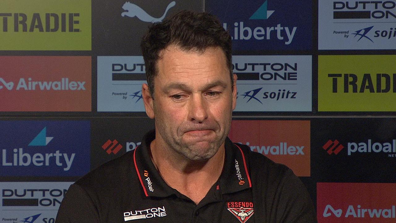 AFL news 2026: Dean Solomon press conference video after Essendon Bombers loss to West Coast, comments on James Hird and Ben McKay positional switch