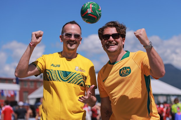 Australian fans in Vancouver for the World Cup.