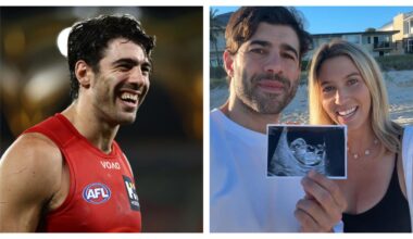 Christian Petracca: Gold Coast star announces he and wife Bella are expecting their first child