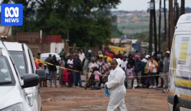 Hunt for suspects after 12 killed in mass shooting near Johannesburg