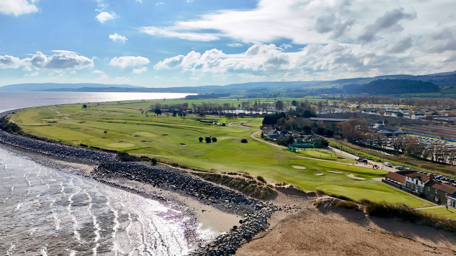 An aerial view of Minehead and West Somerset Golf Club
