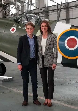 Prince George is almost as tall as his mother in a new photo shared on 27 June