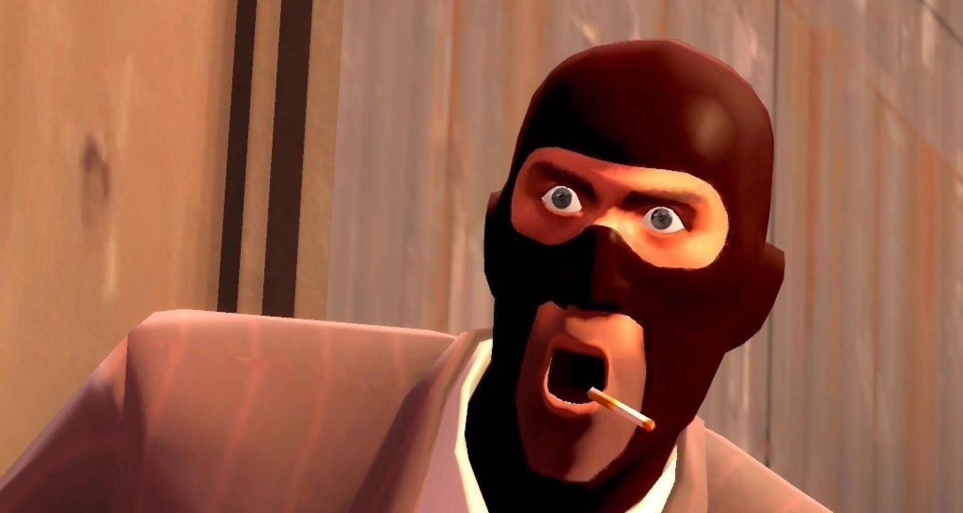 Team Fortress Spy being shocked