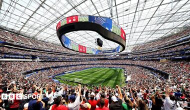 A wide view of Los Angeles Stadium