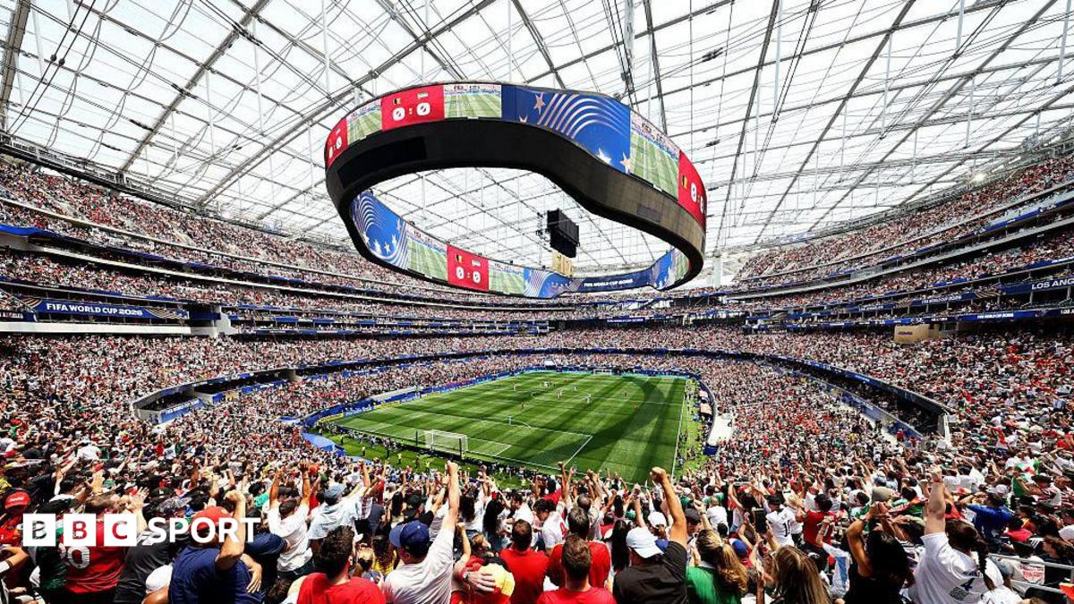 A wide view of Los Angeles Stadium