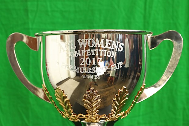 The inaugural 2017 AFL women's premiership cup.
