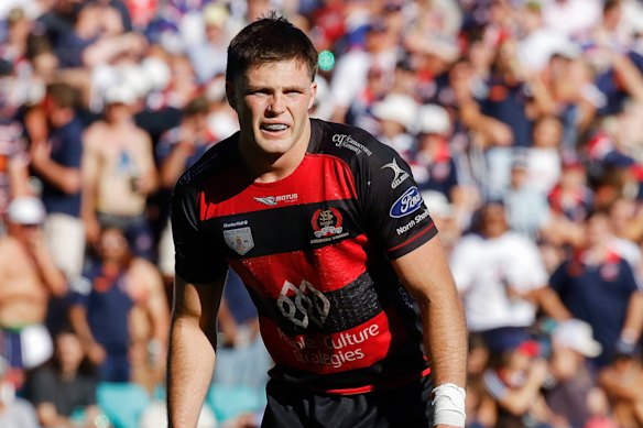 Henry O’Donnell in action for Norths in the 2024 Shute Shield grand final.