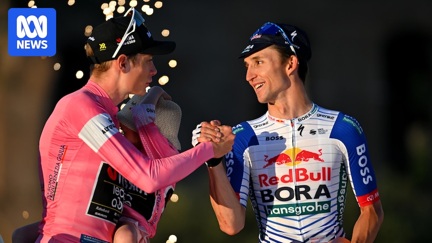 Australian Jai Hindley third at Giro d'Italia as Jonas Vingegaard completes Grand Tour set