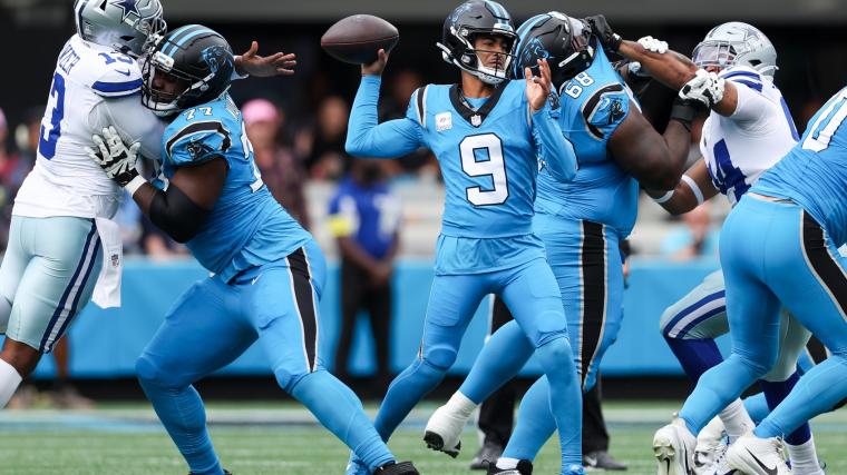 Panthers' Damien Lewis spotlights top NFL mandatory minicamp OL battles, leadership role