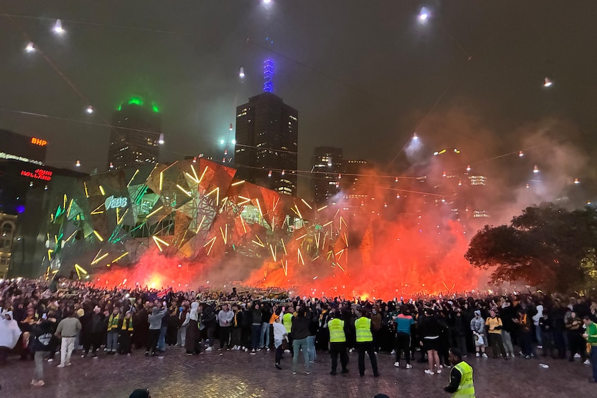 A crowd of people.