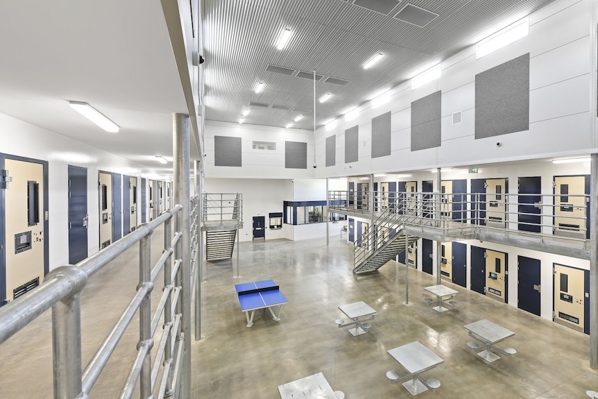Inside a correctional facility.