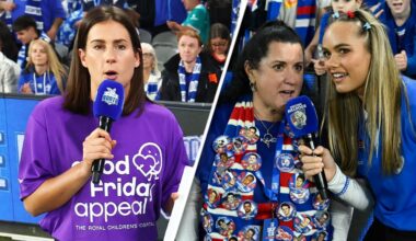 The growing trend putting AFLW players front and centre at men's games