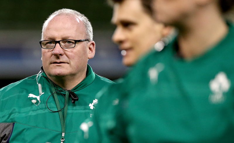 Former Ireland women’s rugby coach Philip Doyle (left). Photograph: Ryan Byrne/Inpho