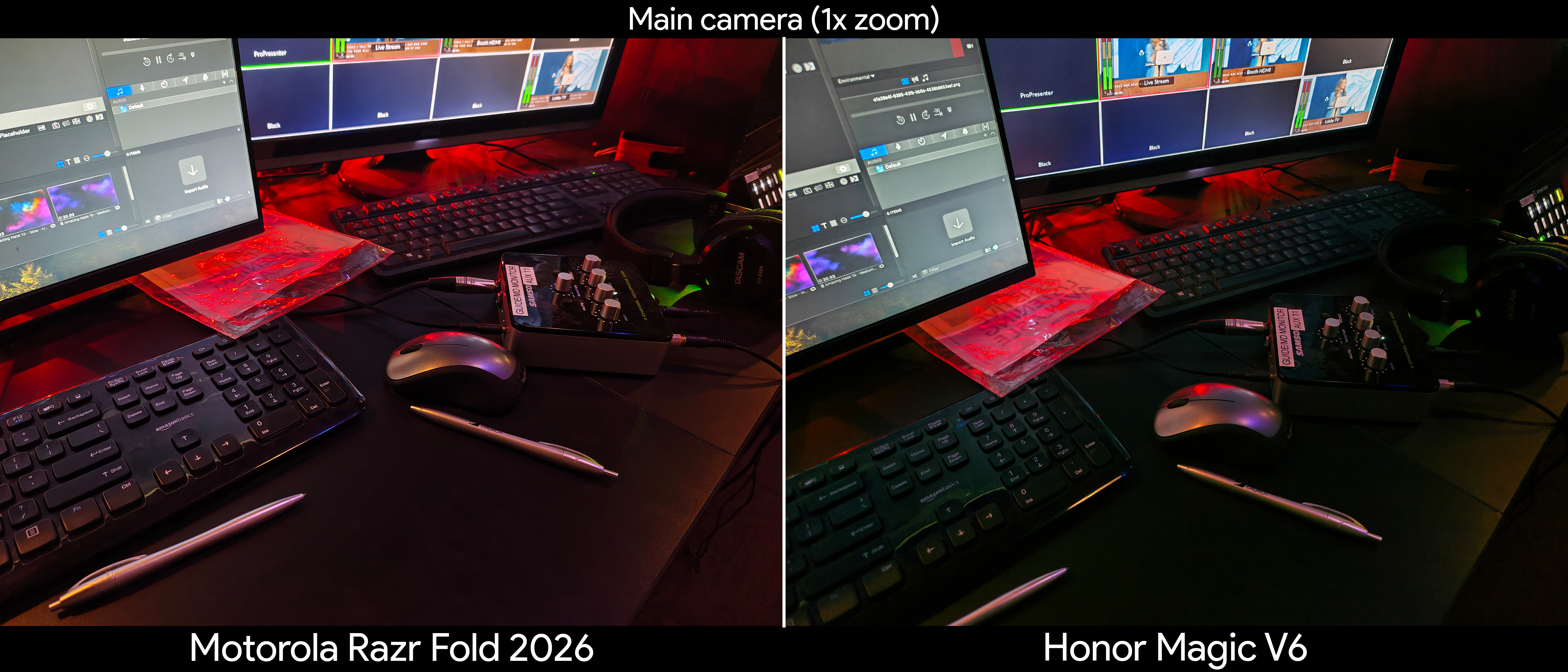 Comparing main and ultrawide camera quality between the Motorola Razr Fold 2026 and Honor Magic V6