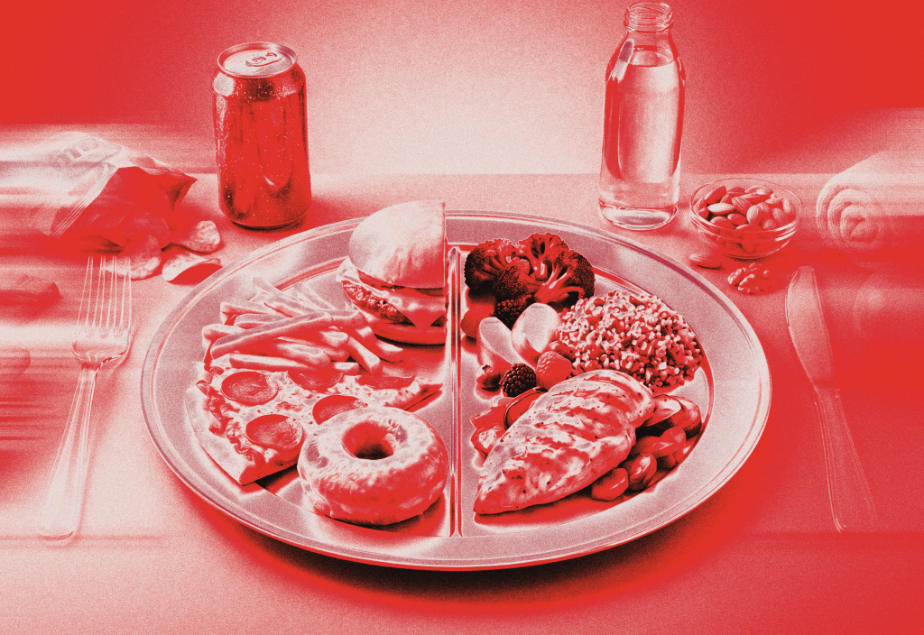 Processed versus real food.