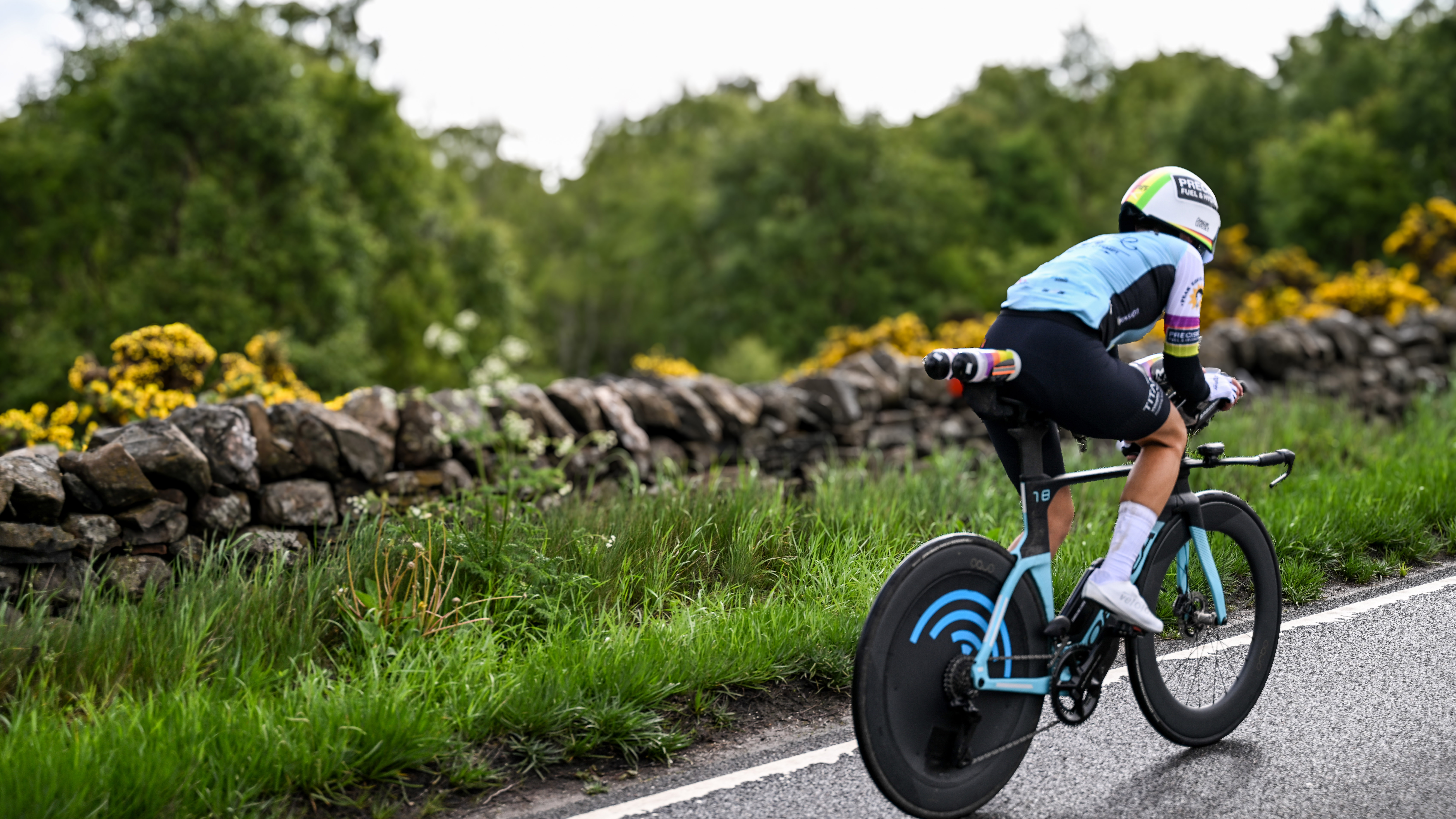 Caroline Livesey during her record-setting NC500 ride
