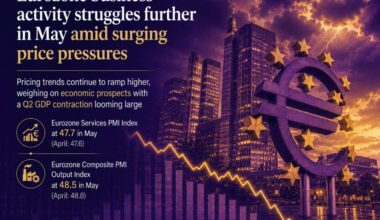 Eurozone business activity struggles further in May amid surging price pressures