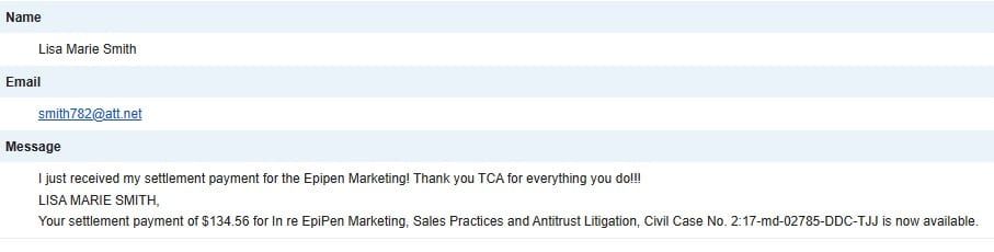 EpiPen Email 6-22-23 EpiPen settlement