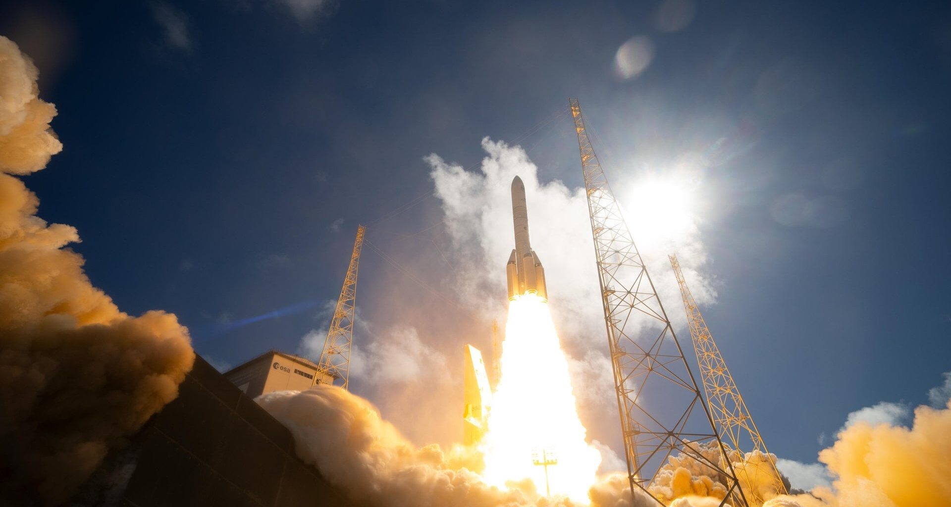 The inaugural launch of the Ariane 6 with the more powerful P160C-derived boosters. Credit: ESA–S. Corvaja