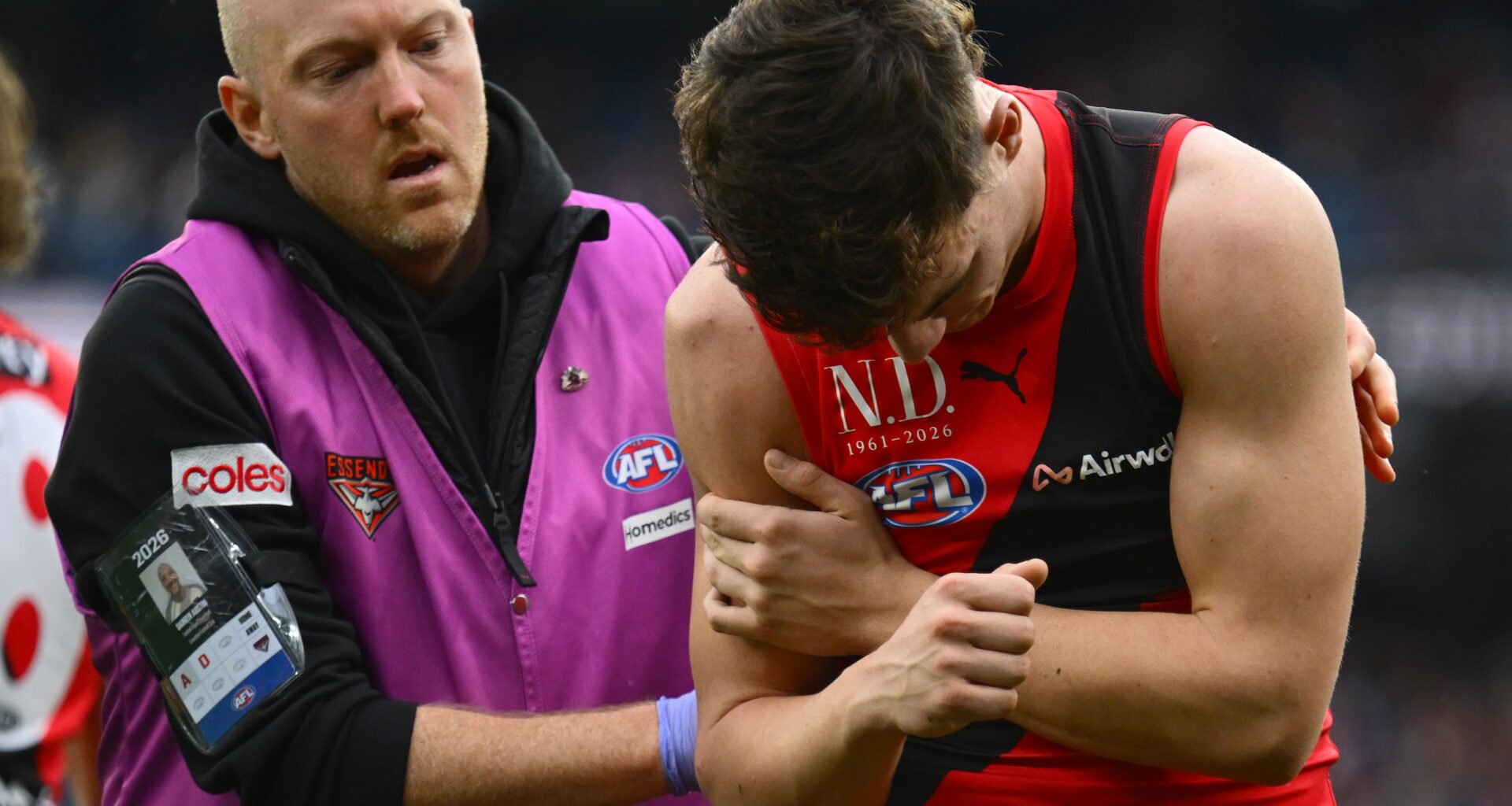 Young Bomber to meet with surgeon following shoulder injury