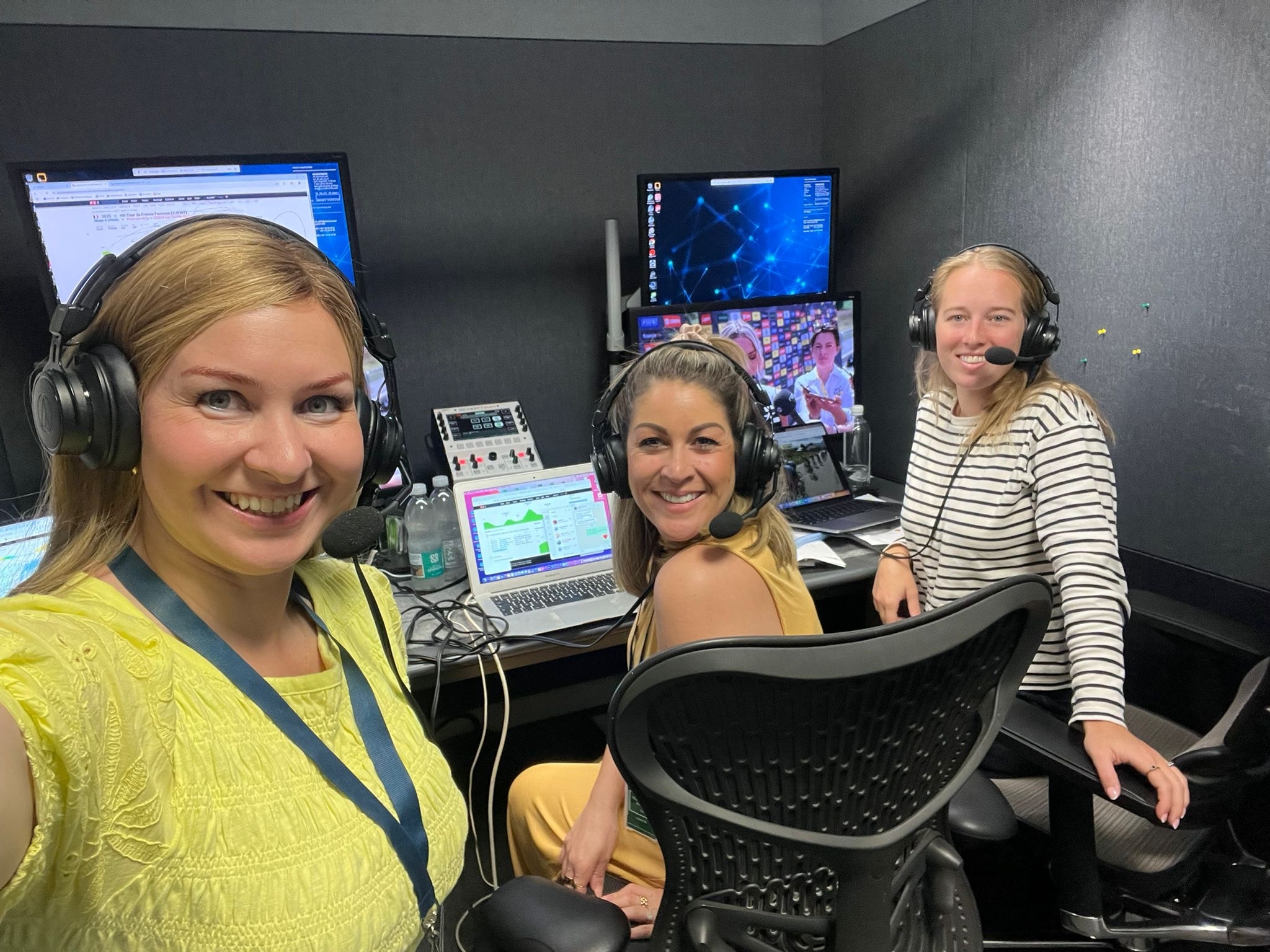 Rebecca (centre) with Jo Rowsell and Alice Wood