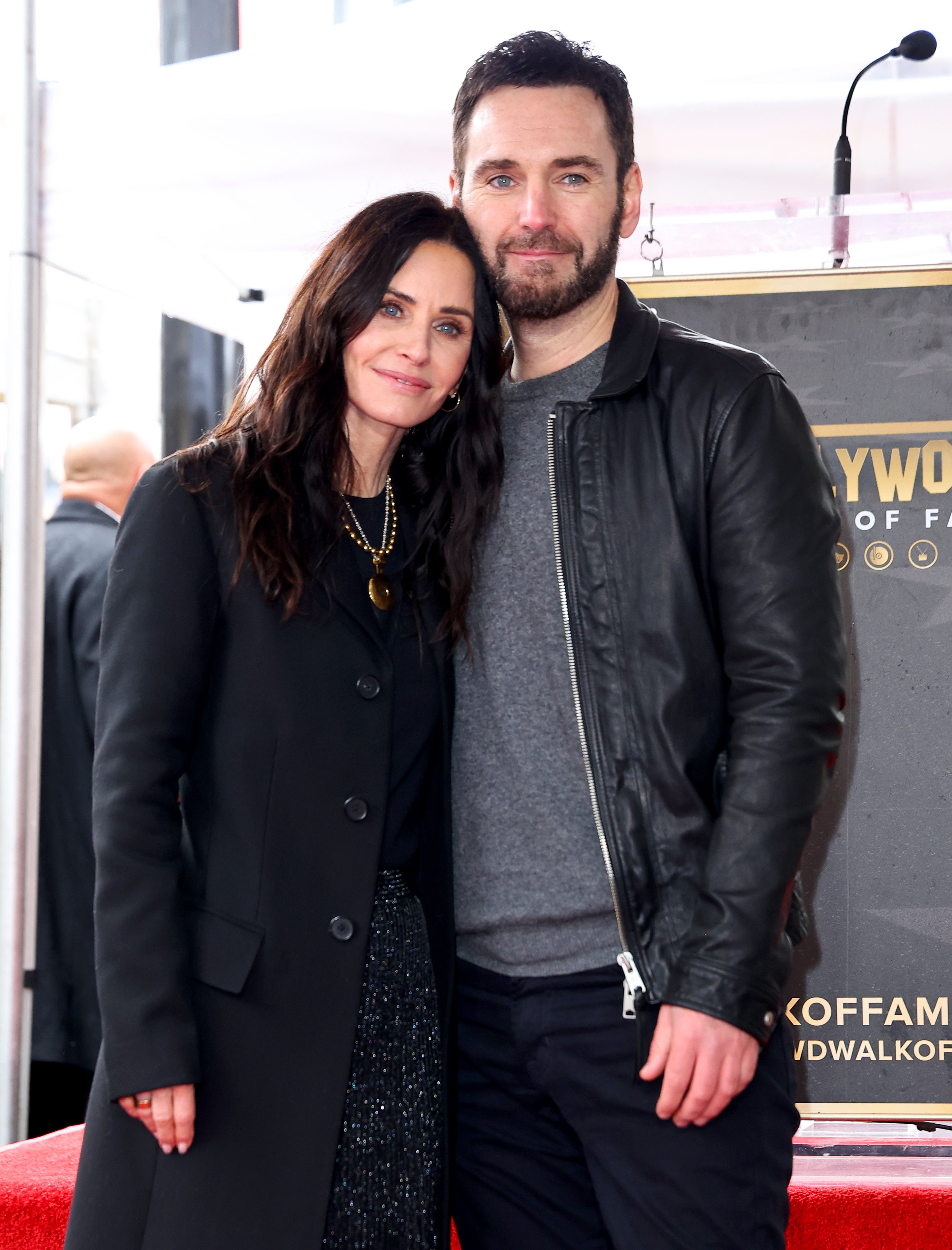Courteney Cox and Johnny McDaid at the Hollywood Walk of Fame in February 2023
