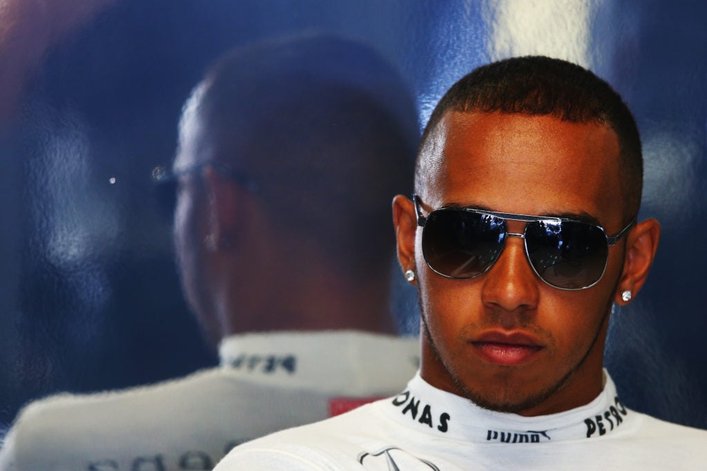 Lewis Hamilton of Mercedes at the 2013 Italian Grand Prix