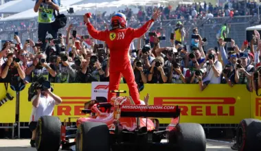 BARCELONA, SPAIN - JUNE 14: Race winner Lewis Hamilton of Great Britain and Scuderia Ferrari