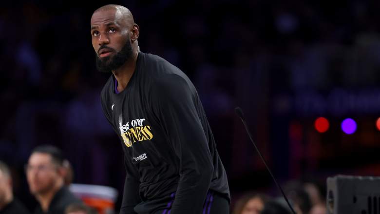 LeBron James of the Los Angeles Lakers during a playoff game against the Oklahoma City Thunder.