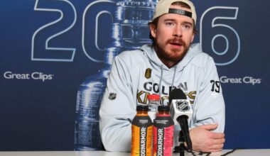 Carter Hart is 4 wins from the Stanley Cup. The Golden Knights still don’t want to talk about his past